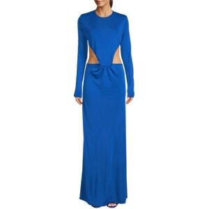 FARM Rio Cutout Sheath Column Silhouette Maxi Dress NWT XXS Cobalt Blue